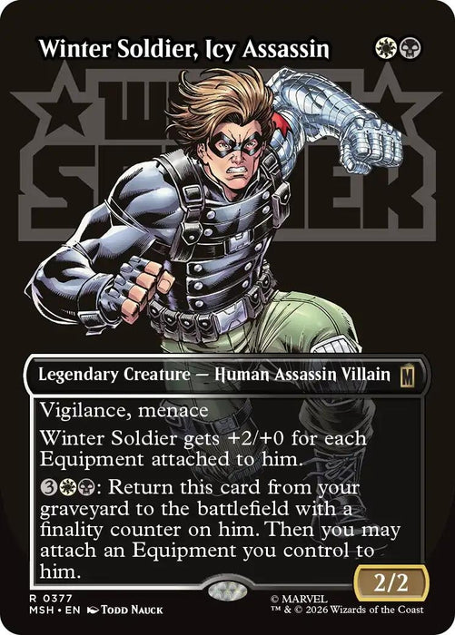 Image for Winter Soldier, Icy Assassin (Borderless) (377) (Foil) [Marvel Super Heroes] - Magic: The Gathering