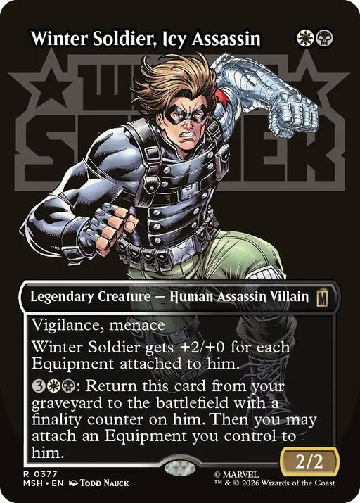 Image for Winter Soldier, Icy Assassin (Borderless) (377) [Marvel Super Heroes] - Magic: The Gathering
