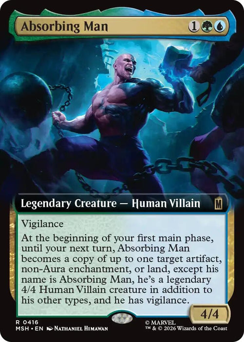 Image for Absorbing Man (Extended Art) (416) (Foil) [Marvel Super Heroes] - Magic: The Gathering