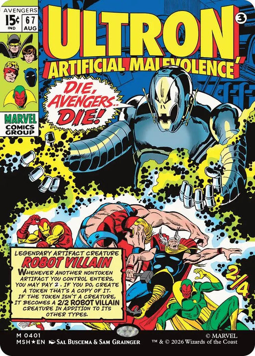 Image for Ultron, Artificial Malevolence (Borderless) (0401) (401) [Marvel Super Heroes] - Magic: The Gathering