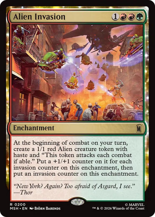 Image for Alien Invasion (200) (Foil) [Marvel Super Heroes] - Magic: The Gathering