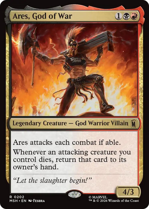 Image for Ares, God of War (202) (Foil) [Marvel Super Heroes] - Magic: The Gathering