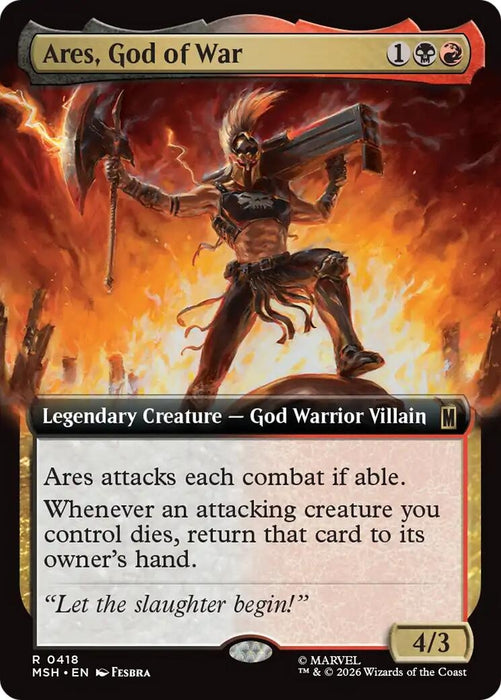Image for Ares, God of War (Extended Art) (418) [Marvel Super Heroes] - Magic: The Gathering