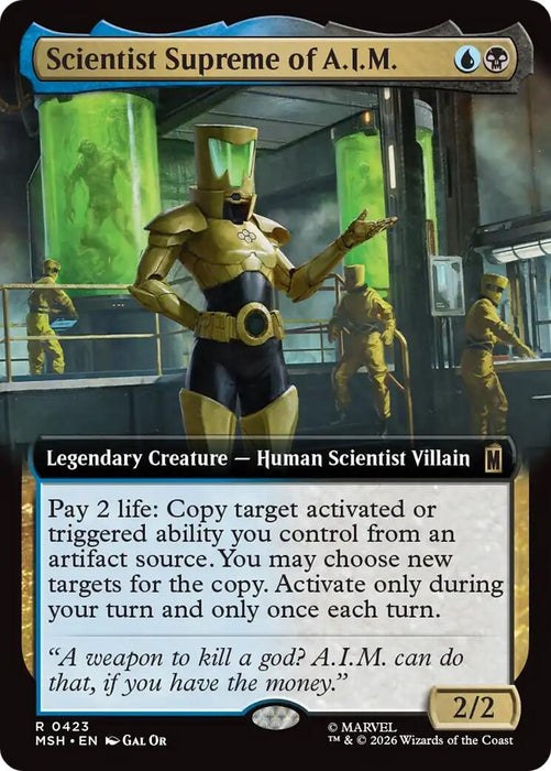 Image for Scientist Supreme of A.I.M. (Extended Art) (423) (Foil) [Marvel Super Heroes] - Magic: The Gathering