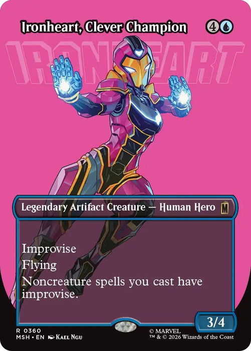 Image for Ironheart, Clever Champion (Borderless) (360) (Foil) [Marvel Super Heroes] - Magic: The Gathering