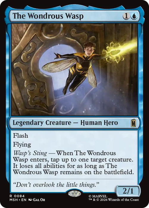Image for The Wondrous Wasp (84) (Foil) [Marvel Super Heroes] - Magic: The Gathering