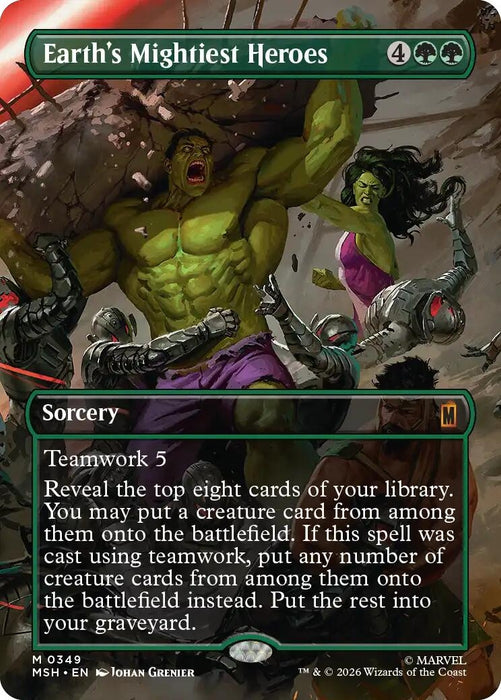 Image for Earth's Mightiest Heroes (Borderless) (349) [Marvel Super Heroes] - Magic: The Gathering