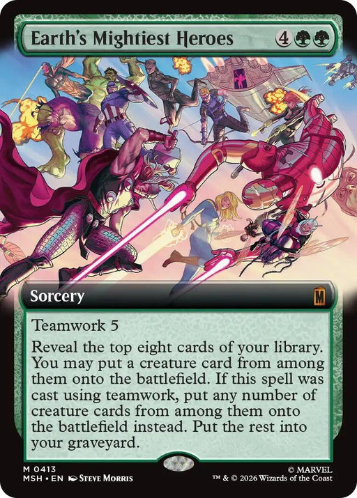 Image for Earth's Mightiest Heroes (Extended Art) (413) [Marvel Super Heroes] - Magic: The Gathering