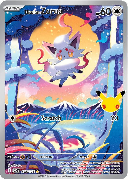 Image for Hisuian Zorua (145/128) (Holofoil) [ME: 30th Celebration] (30C) - Pokemon