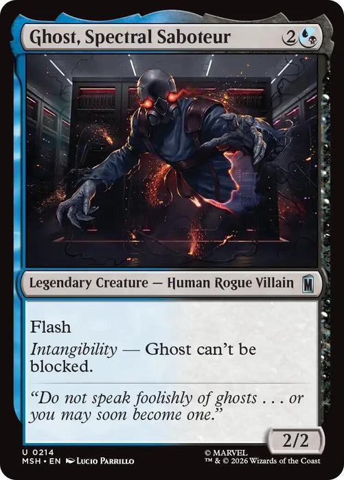 Image for Ghost, Spectral Saboteur (214) (Foil) [Marvel Super Heroes] - Magic: The Gathering