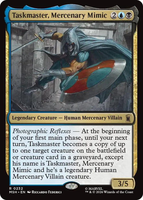 Image for Taskmaster, Mercenary Mimic (232) (Foil) [Marvel Super Heroes] - Magic: The Gathering
