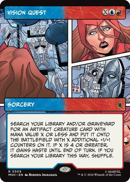 Image for Vision Quest (Borderless) (309) (Foil) [Marvel Super Heroes] - Magic: The Gathering