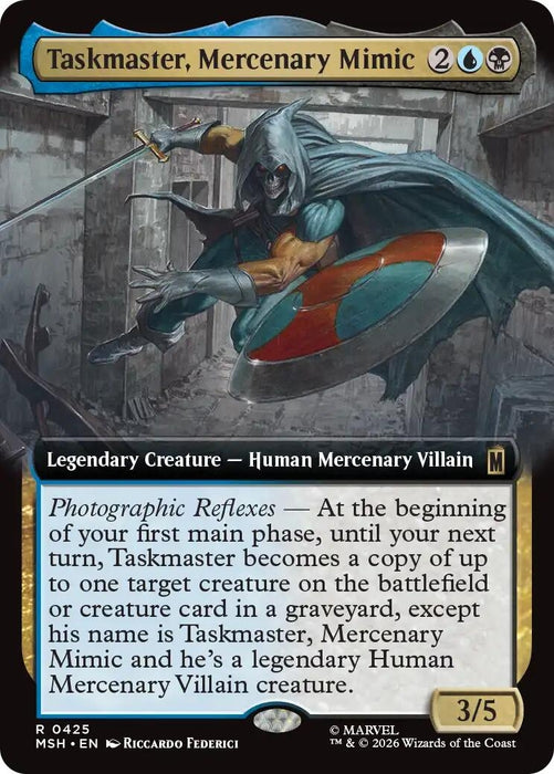 Image for Taskmaster, Mercenary Mimic (Extended Art) (425) [Marvel Super Heroes] - Magic: The Gathering