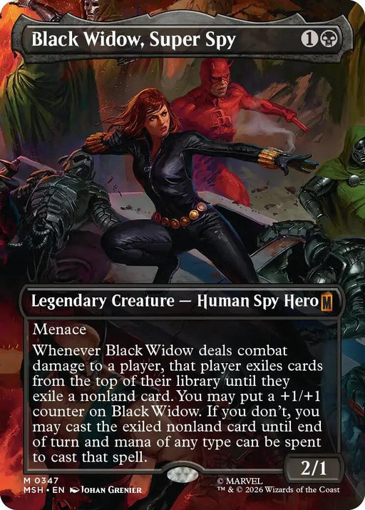Image for Black Widow, Super Spy (Borderless) (0347) (347) [Marvel Super Heroes] - Magic: The Gathering