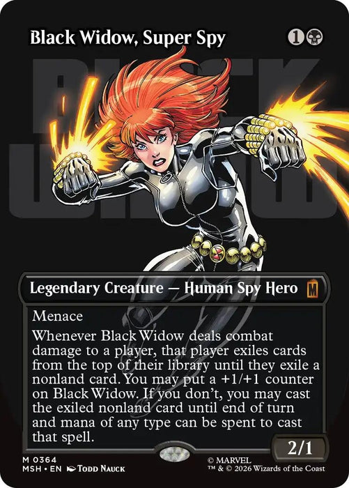 Image for Black Widow, Super Spy (Borderless) (0364) (364) [Marvel Super Heroes] - Magic: The Gathering