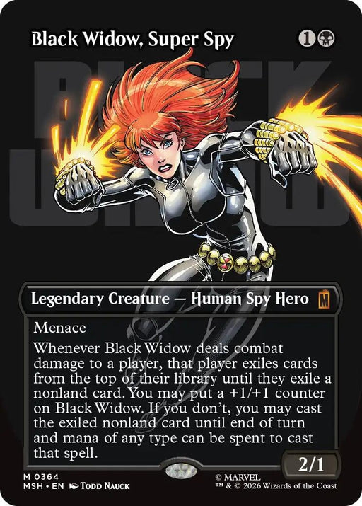 Image for Black Widow, Super Spy (Borderless) (0364) (364) [Marvel Super Heroes] - Magic: The Gathering