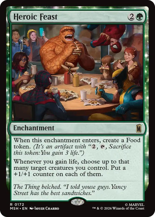 Image for Heroic Feast (172) (Foil) [Marvel Super Heroes] - Magic: The Gathering