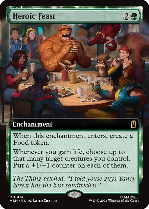 Image for Heroic Feast (Extended Art) (414) [Marvel Super Heroes] - Magic: The Gathering