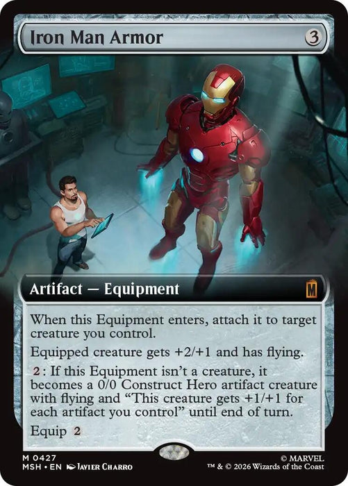 Image for Iron Man Armor (Extended Art) (427) (Foil) [Marvel Super Heroes] - Magic: The Gathering