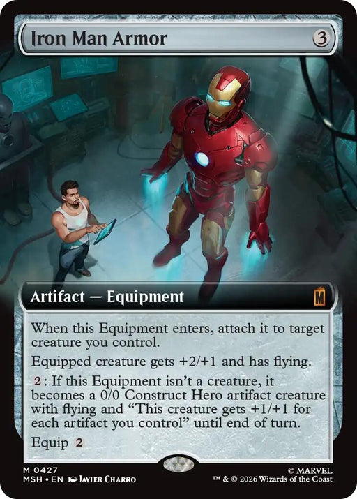 Image for Iron Man Armor (Extended Art) (427) (Foil) [Marvel Super Heroes] - Magic: The Gathering