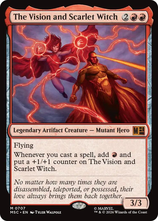 Image for The Vision and Scarlet Witch (707) (Foil) [Commander: Marvel Super Heroes] - Magic: The Gathering