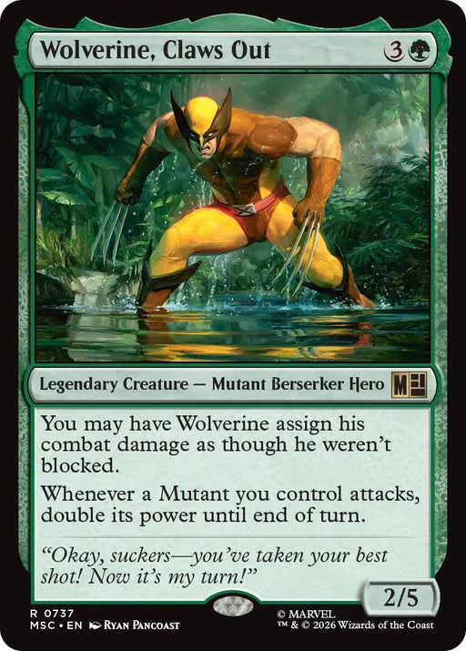 Image for Wolverine, Claws Out (737) (Foil) [Commander: Marvel Super Heroes] - Magic: The Gathering