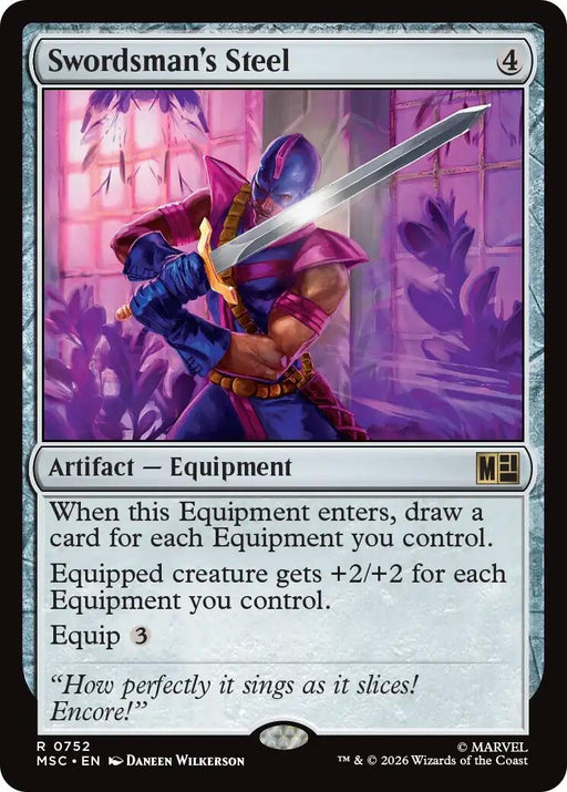 Image for Swordsman's Steel (752) [Commander: Marvel Super Heroes] - Magic: The Gathering