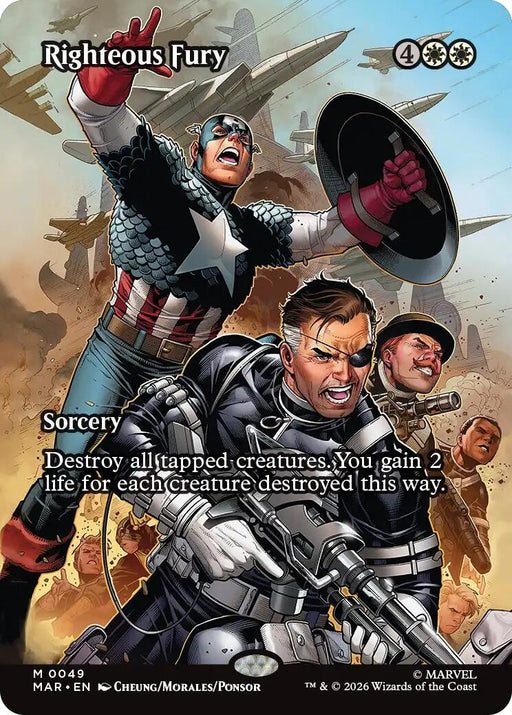 Image for Righteous Fury (Borderless) (49) [Marvel Universe Eternal-Legal] - Magic: The Gathering