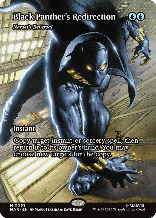 Image for Black Panther's Redirection - Narset's Reversal (Borderless) (58) [Marvel Universe Eternal-Legal] - Magic: The Gathering