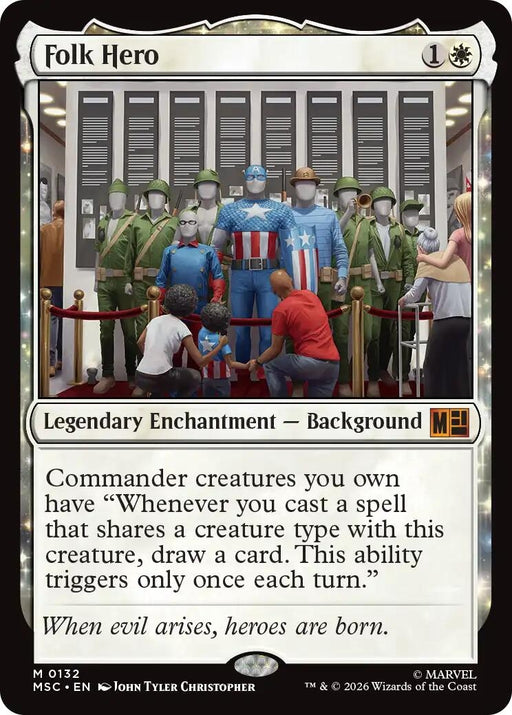 Image for Folk Hero (Surge Foil) (132) (Foil) [Commander: Marvel Super Heroes] - Magic: The Gathering