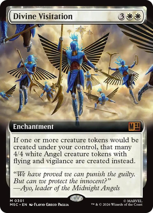 Image for Divine Visitation (Extended Art) (301) (Foil) [Commander: Marvel Super Heroes] - Magic: The Gathering