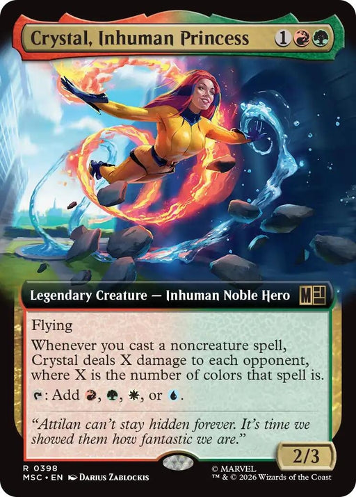 Image for Crystal, Inhuman Princess (Extended Art) (398) (Foil) [Commander: Marvel Super Heroes] - Magic: The Gathering