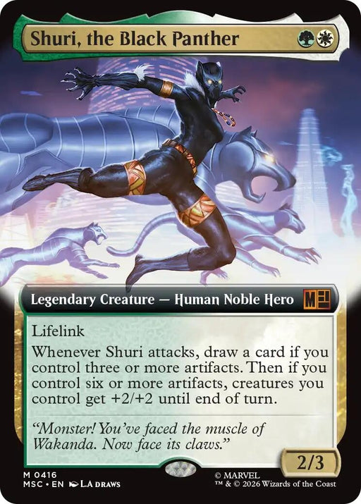 Image for Shuri, the Black Panther (Extended Art) (416) [Commander: Marvel Super Heroes] - Magic: The Gathering