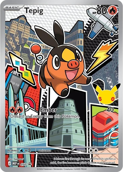 Image for Tepig - 050 (050) (Holofoil) [ME: Mega Evolution Promo] - Pokemon