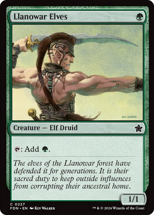 Llanowar Elves [FDN-227] Foil - Foundations