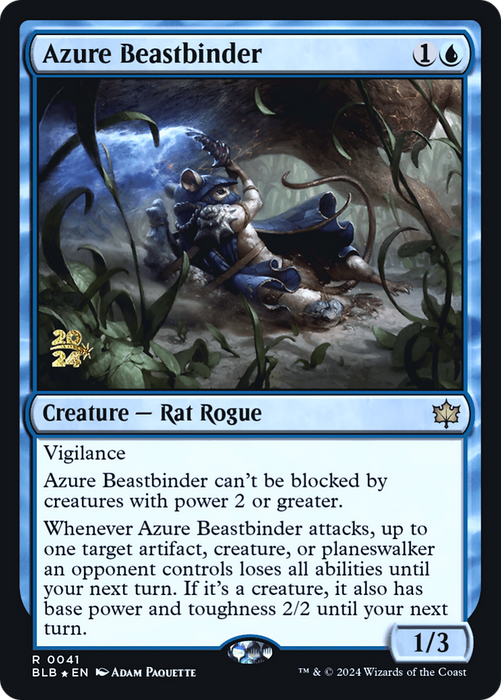 Azure Beastbinder [PBLB-41S] Foil - Bloomburrow Promos