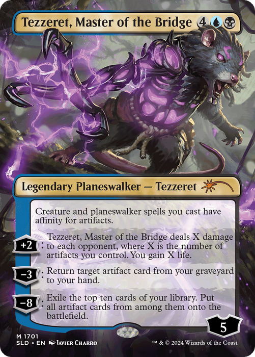 Tezzeret, Master of the Bridge (Borderless) [SLD-1701] Foil - Secret Lair Drop