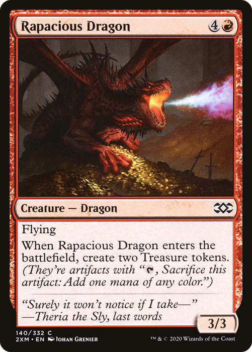 Rapacious Dragon [2XM-140] Foil - Double Masters