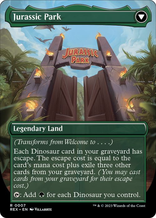 Welcome to . . . // Jurassic Park (Borderless) [REX-007] Foil - Jurassic World Collection