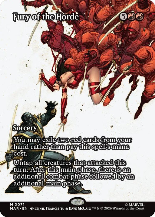 Image for Fury of the Horde (Borderless) (71) [Marvel Universe Eternal-Legal] - Magic: The Gathering
