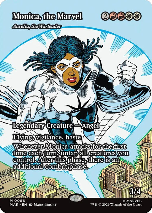 Image for Monica, the Marvel - Aurelia, the Warleader (Borderless) (86) [Marvel Universe Eternal-Legal] - Magic: The Gathering
