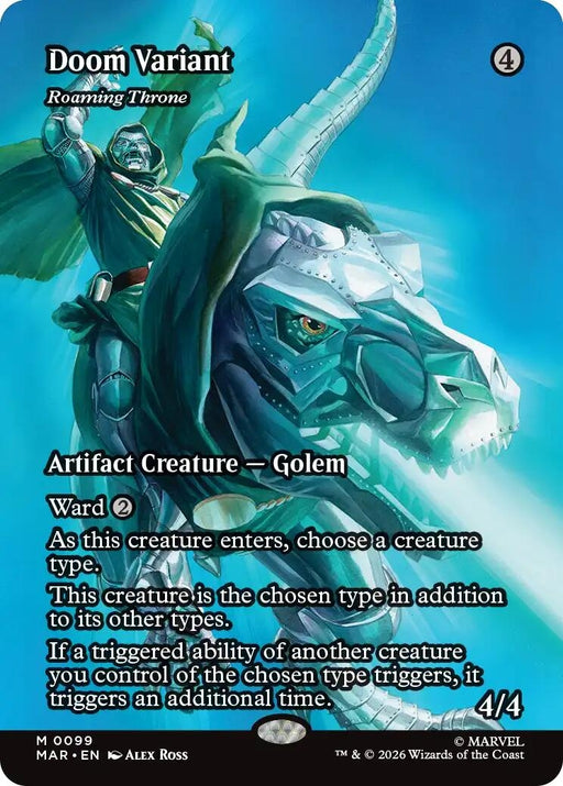 Image for Doom Variant - Roaming Throne (Borderless) (99) (Foil) [Marvel Universe Eternal-Legal] - Magic: The Gathering