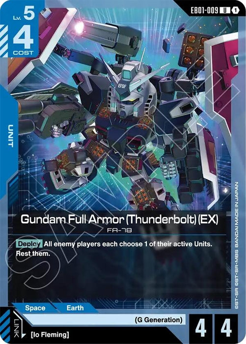 Image for Gundam Full Armor (Thunderbolt) (EX) (EB01-009) [Eternal Nexus] - Gundam Card Game