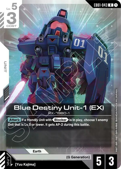 Image for Blue Destiny Unit-1 (EX) (EB01-043) (Holofoil) [Eternal Nexus] - Gundam Card Game