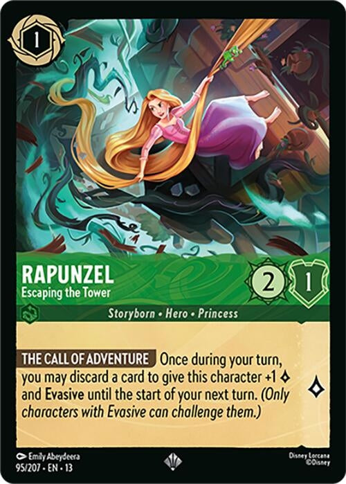 Image for Rapunzel - Escaping the Tower (95/207) (Cold Foil) [Attack of the Vine!] (13) - Disney Lorcana