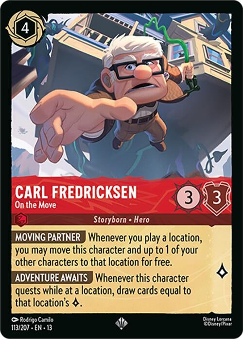 Image for Carl Fredricksen - On the Move (113/207) (Cold Foil) [Attack of the Vine!] (13) - Disney Lorcana