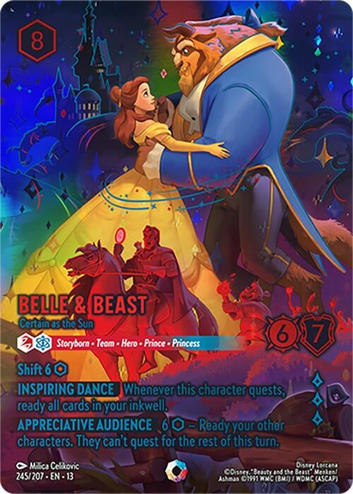 Image for Belle & Beast - Certain as the Sun (Iconic) (245/204) (Holofoil) [Attack of the Vine!] (13) - Disney Lorcana