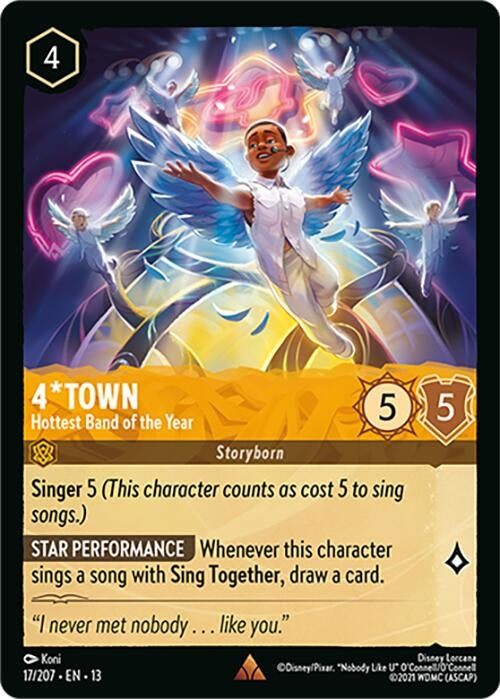 Image for 4*Town - Hottest Band of the Year (17/207) [Attack of the Vine!] (13) - Disney Lorcana