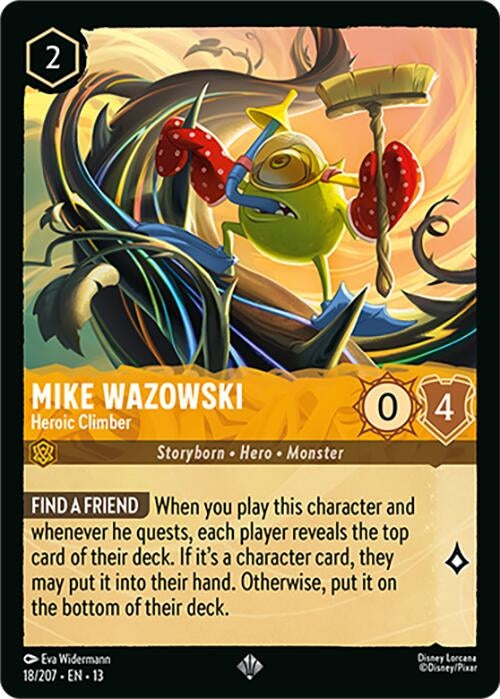 Image for Mike Wazowski - Heroic Climber (18/207) [Attack of the Vine!] (13) - Disney Lorcana