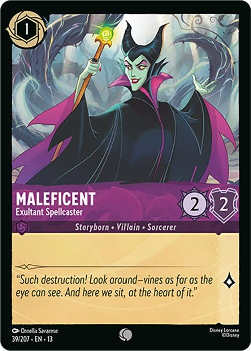 Image for Maleficent - Exultant Spellcaster (39/207) (Cold Foil) [Attack of the Vine!] (13) - Disney Lorcana